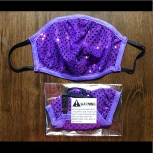 Adult Purple Sparkling Double Layer Mask